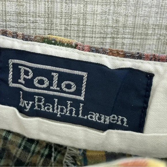 Polo By Ralph Lauren patchwork shorts light fade Mens Size 37 waist 0298 - Picture 2 of 9